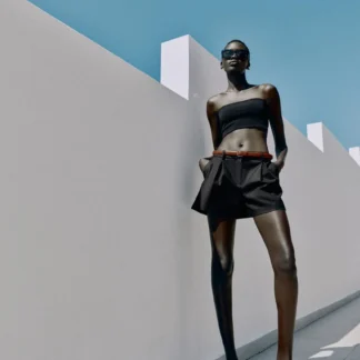 ZARA HIGH-WAIST BERMUDA SHORTS WITH BELT