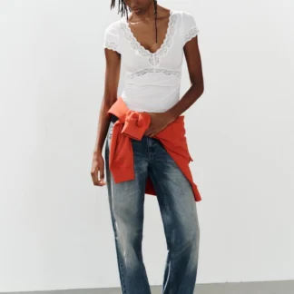 ZARA LACE TRIM TOP