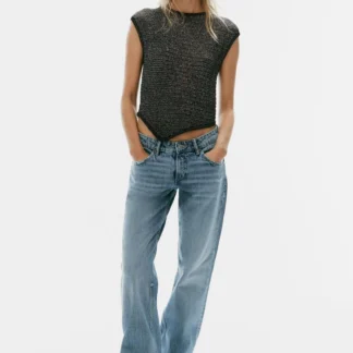 ZARA ASYMMETRIC KNIT TOP