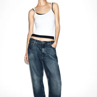 ZARA FINE STRAP POLYAMIDE T-SHIRT