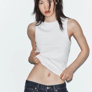 ZARA RIBBED STRAPPY TOP