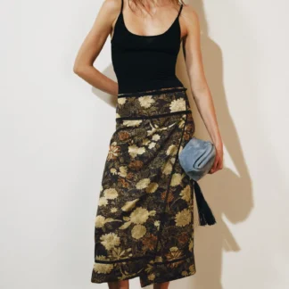 ZARA ZW COLLECTION FLORAL PAREO SKIRT