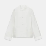ZARA ZW COLLECTION SATIN SHIRT WITH FROG FASTENING