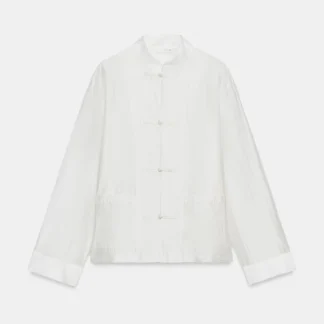 ZARA ZW COLLECTION SATIN SHIRT WITH FROG FASTENING