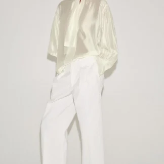 ZARA ZW COLLECTION SATIN SHIRT WITH TIES