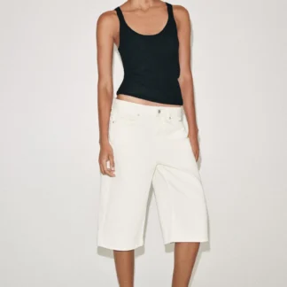 ZARA SLEEVELESS FINE-KNIT TOP