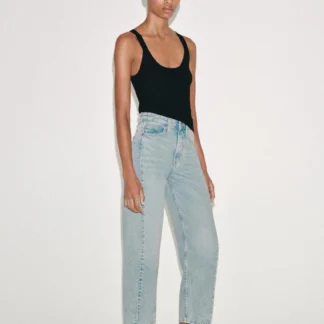 ZARA SLEEVELESS FINE-KNIT TOP