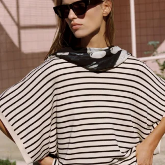 ZARA WIDE SHORT SLEEVE KNIT TOP