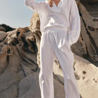 ZARA STRAIGHT TROUSERS WITH LINEN