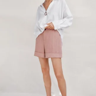 ZARA BERMUDA SHORTS WITH TURN-UP HEMS