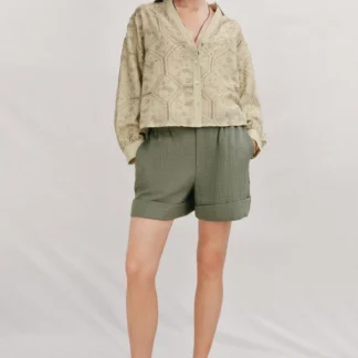 ZARA BERMUDA SHORTS WITH TURN-UP HEMS