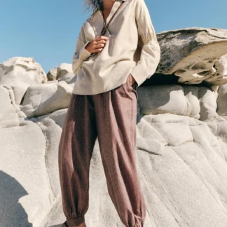 ZARA OVERSIZE LINEN BLEND BLOUSE