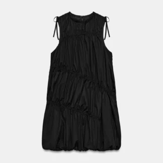 ZARA RUCHED TRENCH MINI DRESS