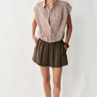 ZARA CROPPED GINGHAM SHIRT
