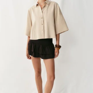 ZARA SHORT SHIRT WITH WIDE SLEEVES