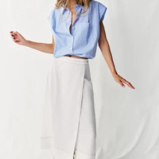 ZARA BALLOON CROPPED SHIRT