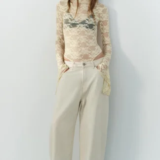 ZARA LACE BELL-SLEEVE BODYSUIT