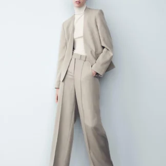 ZARA FITTED COLLARLESS BLAZER