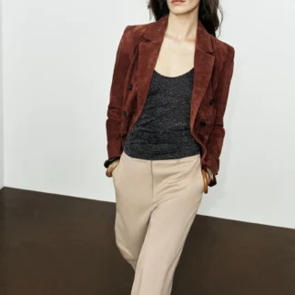 ZARA METALLIC THREAD STRAPPY TOP