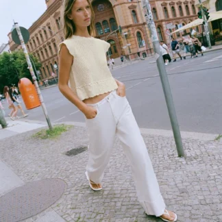ZARA CUTWORK KNIT TOP