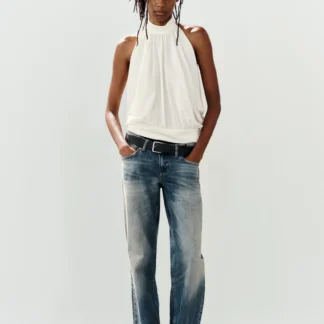 ZARA BALLOON HALTER TOP