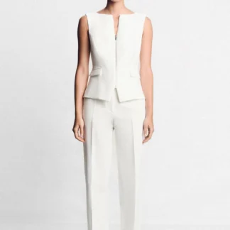 ZARA BOAT NECK ZIPPED WAISTCOAT