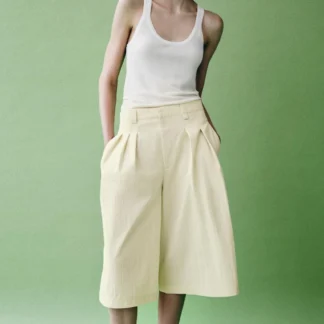ZARA ZW COLLECTION PLEATED BERMUDA SHORTS