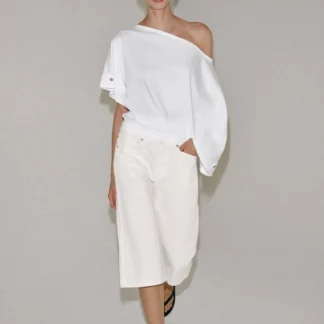 ZARA ASYMMETRIC BUTTON T-SHIRT