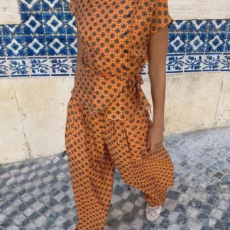 ZARA PRINTED SAROUEL TROUSERS
