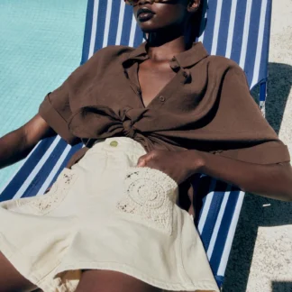 ZARA Z1975 CROCHET POCKET SHORTS