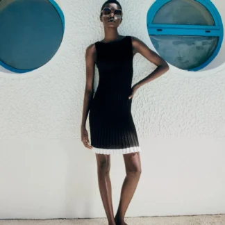 ZARA SHORT RIBBED KNIT DRESS