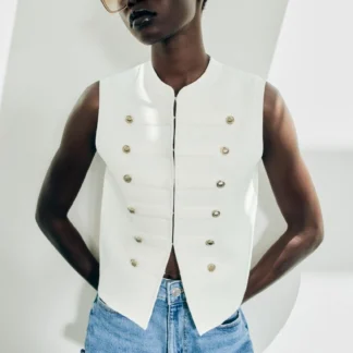 ZARA BUTTONED WAISTCOAT TOP