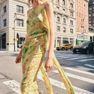 ZARA ZW COLLECTION PRINTED BOW DRESS