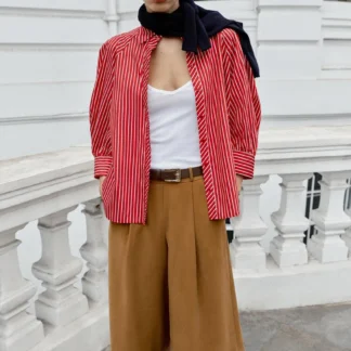 ZARA LONG BELTED BERMUDA SHORTS