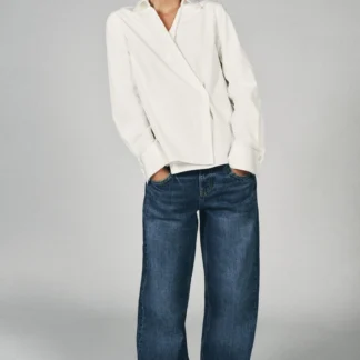 ZARA POPLIN WRAP SHIRT