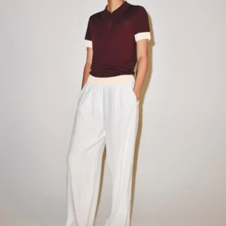 ZARA KNIT ZIP-UP POLO SHIRT