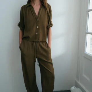 ZARA SHORT SLEEVE FLOWING SHIRT