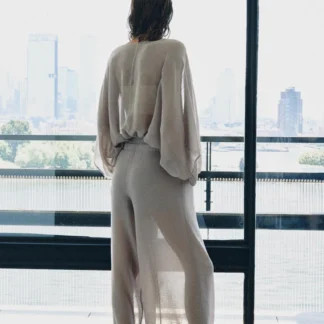 ZARA FLOWING SEMI-SHEER BODYSUIT