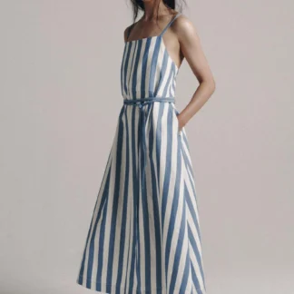 ZARA ZW COLLECTION STRIPED MIDI DRESS
