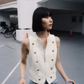 ZARA BUTTON ZIP TOP