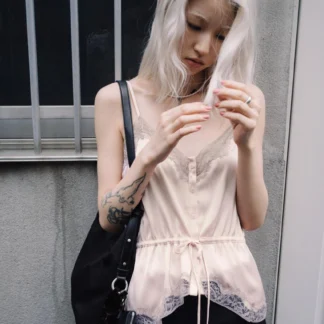 ZARA SATIN LACE TOP