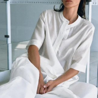 ZARA ZW COLLECTION FLOWING SHORT SLEEVE BLOUSE