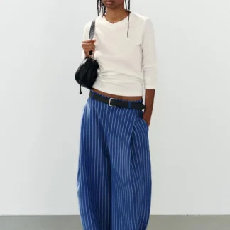 ZARA FLOWING PLEATED TROUSERS