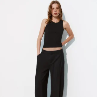 ZARA FLOWING PLEATED TROUSERS