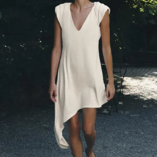 ZARA ASYMMETRIC SHORT DRESS WITH SHOULDER PADS