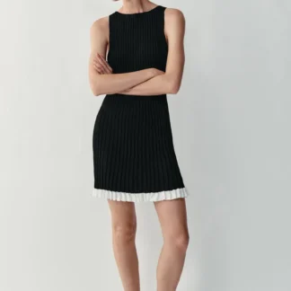 ZARA SHORT RIBBED KNIT DRESS
