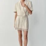 ZARA BERMUDA SHORTS WITH LACE TRIM