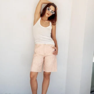 ZARA ZW COLLECTION RELAXED FIT MID-WAIST DENIM BERMUDA SHORTS