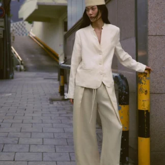ZARA ZW COLLECTION WIDE-LEG DARTED TROUSERS