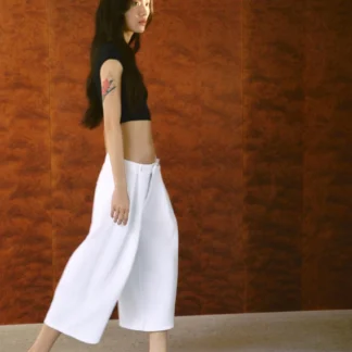 ZARA Z1975 LONG DENIM BERMUDA SHORTS WITH BUTTONS